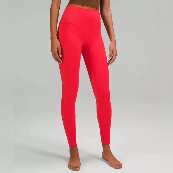 lululemon athletica, Pants & Jumpsuits, New Lululemon Align High Rise  Leggings 28 Size 2 Carnation Red Tights